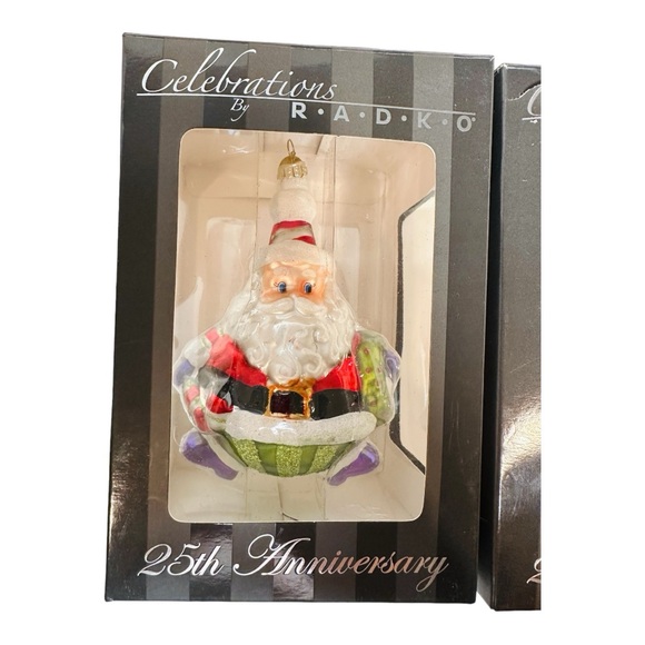Radko Candy Cane & Santa Ornaments – 2010 Hand Crafted Glass (Kmart Exclusive) - Picture 6 of 16